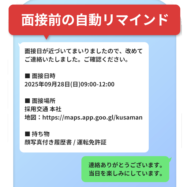 メッセージの自動化