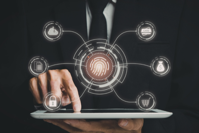 Shopifyの運用体制をタブレットで確認する様子