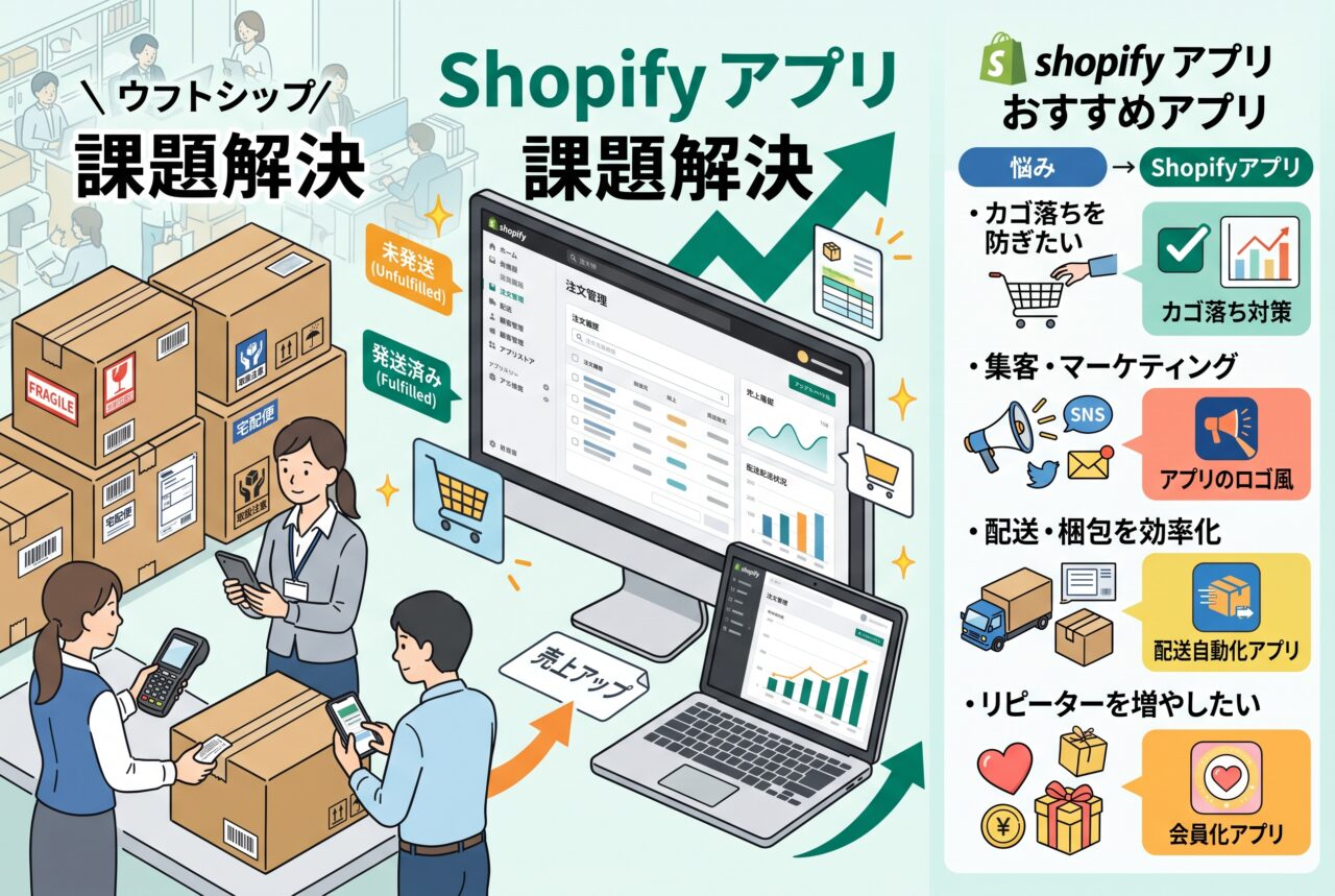 売上と出荷の悩み別に選ぶ、おすすめShopifyアプリ