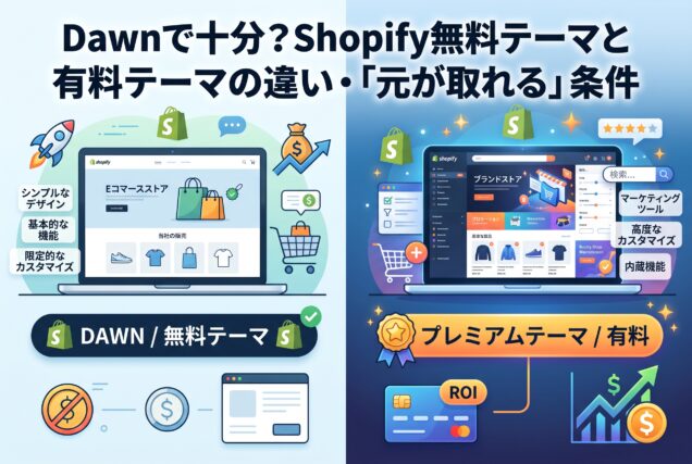 Dawnで十分？Shopify無料テーマと有料テーマの違い・「元が取れる」条件