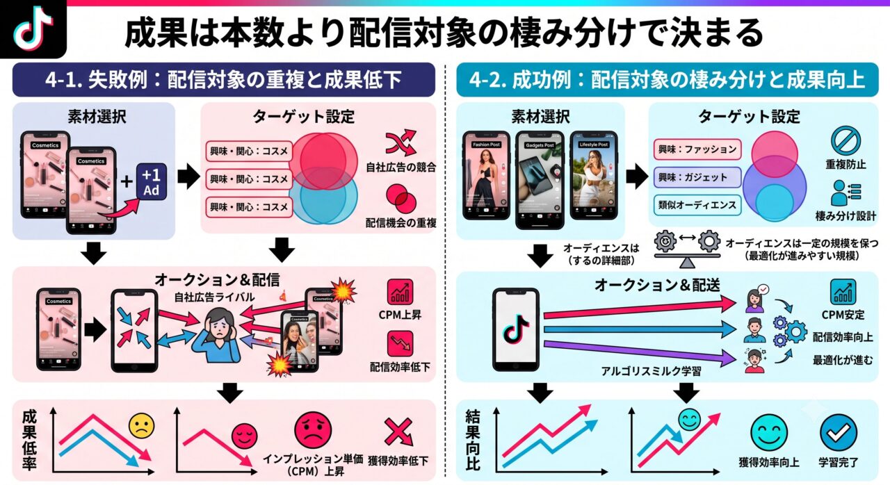4.成果は本数より配信対象の棲み分けで決まる　概要図
