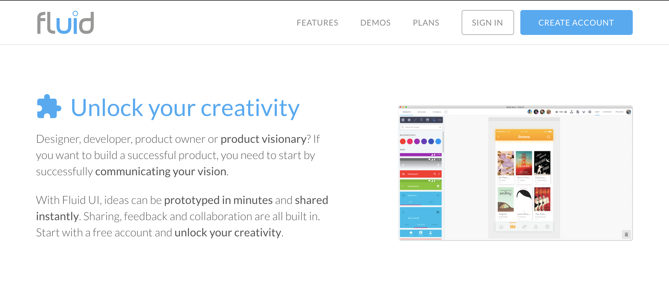 モックアップツールの紹介、fluid