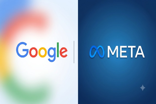 GoogleとMetaのロゴのイメージ