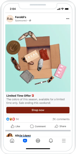 Facebook動画フィードの画像