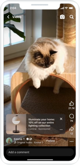 Facebookリール広告の画像