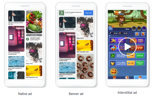 Audience Networkネイティブ、バナー、インタースティシャルの画像