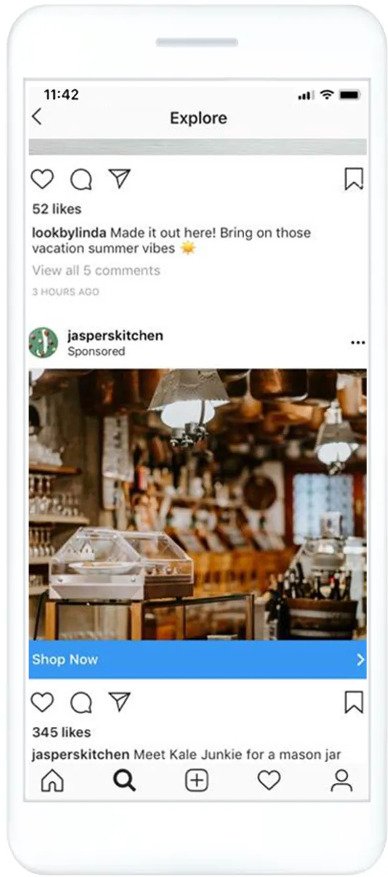 Instagram発見タブの画像