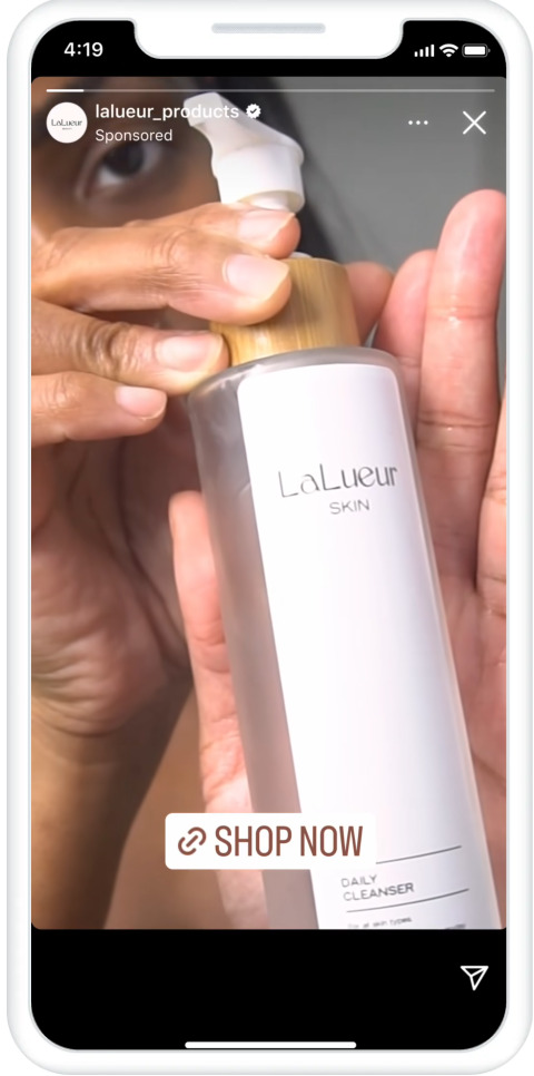 Instagramストーリーズの動画広告の画像