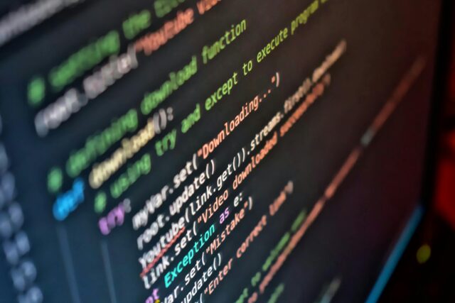 コードをプログラミングする画面