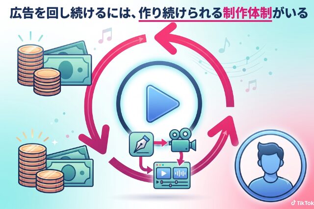 4.広告を回し続けるには、作り続けられる制作体制がいる イメージ画像