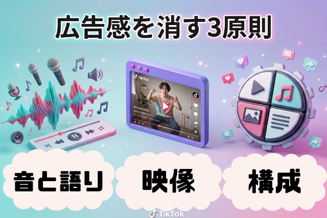 広告感をなくすための三原則のイメージ